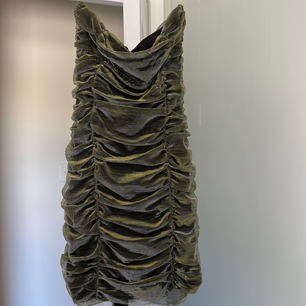 Strapless mini dress